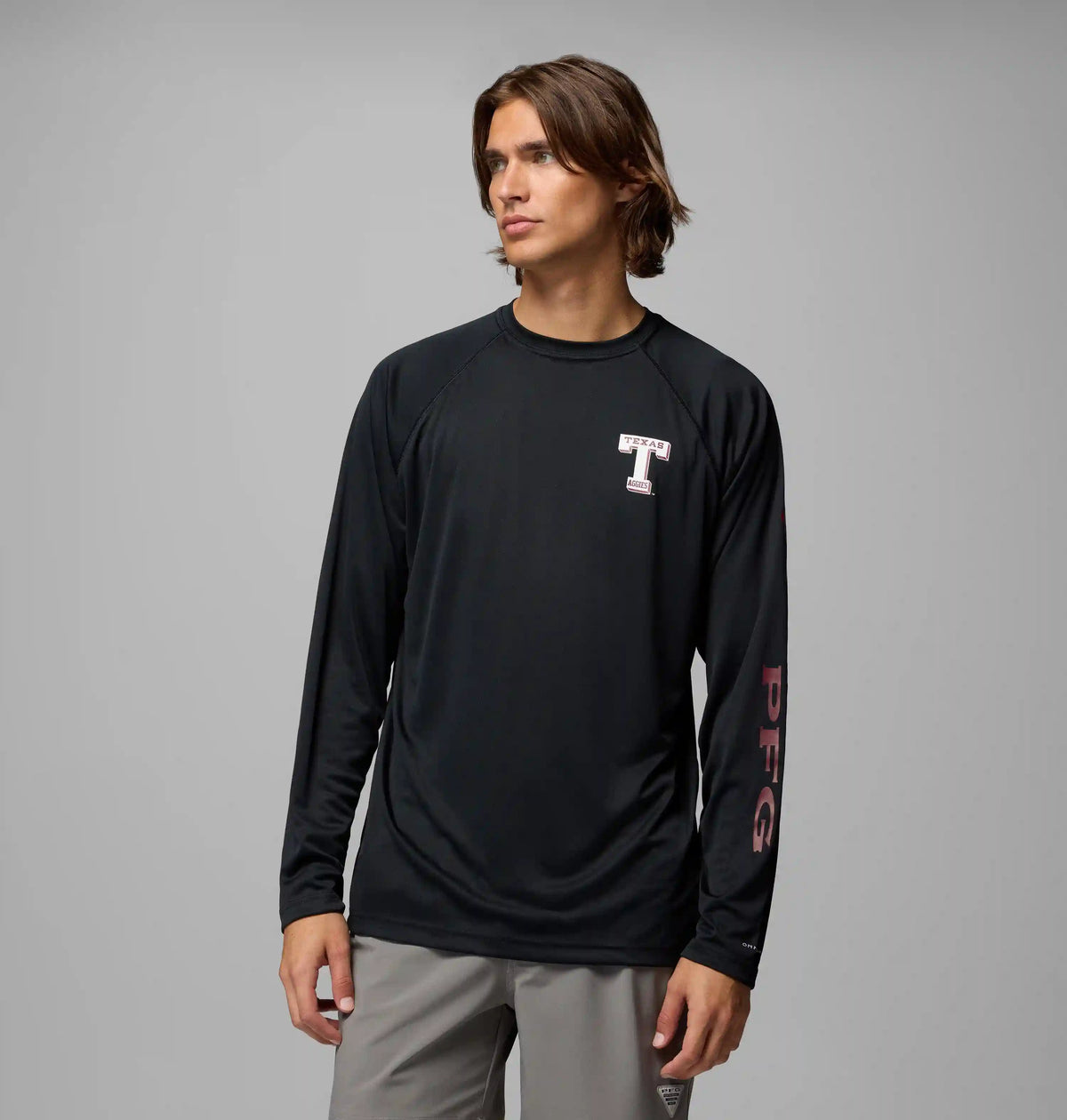 Men's Collegiate PFG Terminal Tackle Long Sleeve Shirt - Tall - Texas A&M