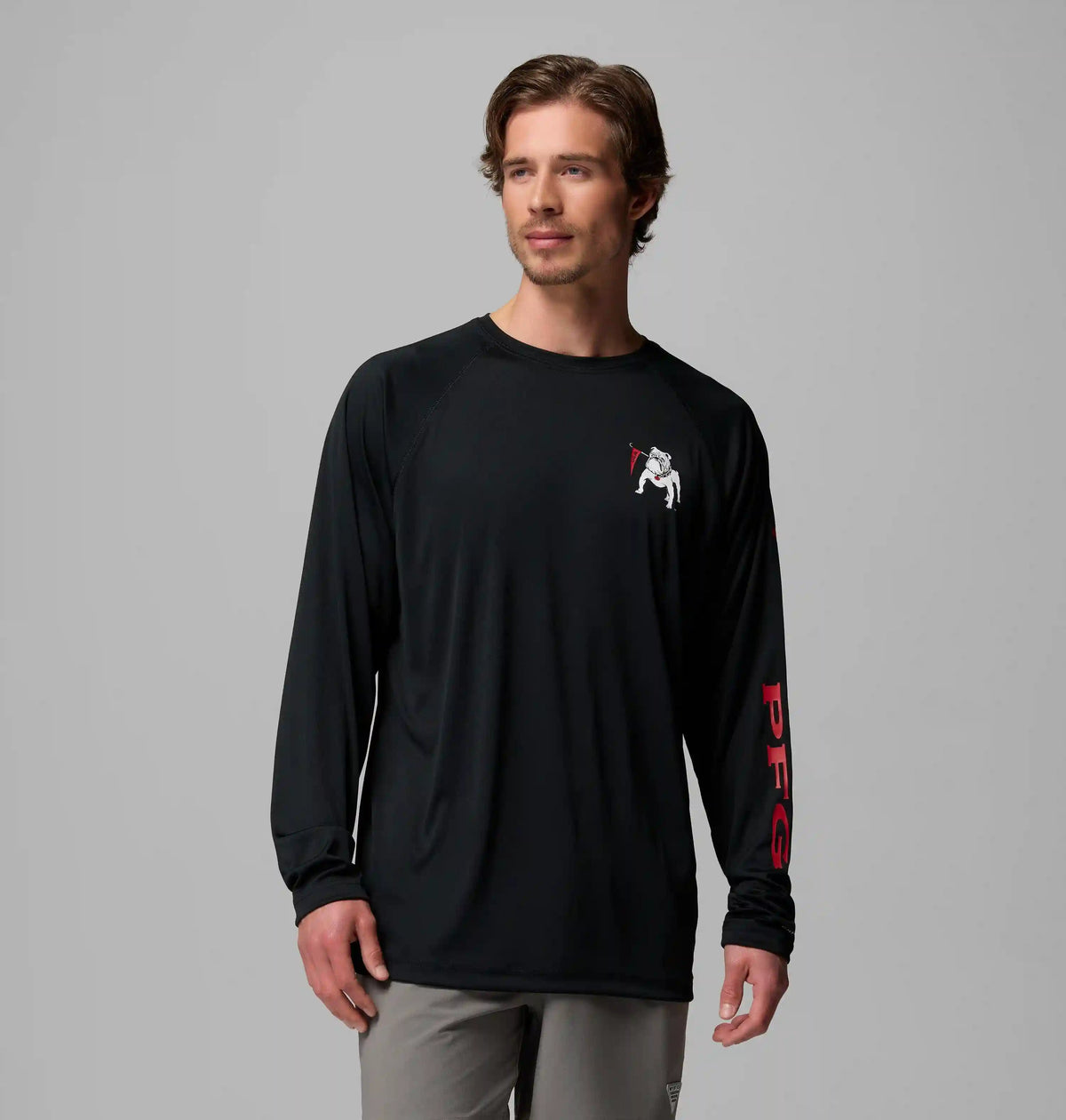 Men's Collegiate PFG Terminal Tackle Long Sleeve Shirt - Tall - Georgia