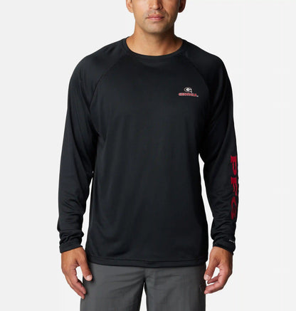 Men's Collegiate PFG Terminal Tackle Long Sleeve Shirt - Tall - Georgia