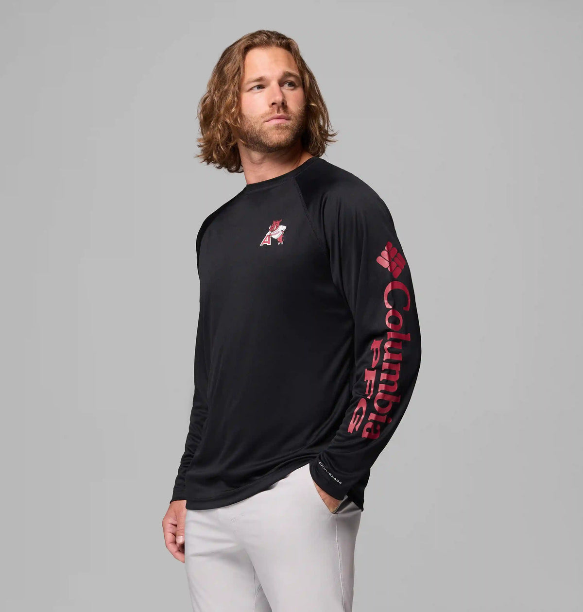 Men's Collegiate PFG Terminal Tackle Long Sleeve Shirt - Tall - Arkansas