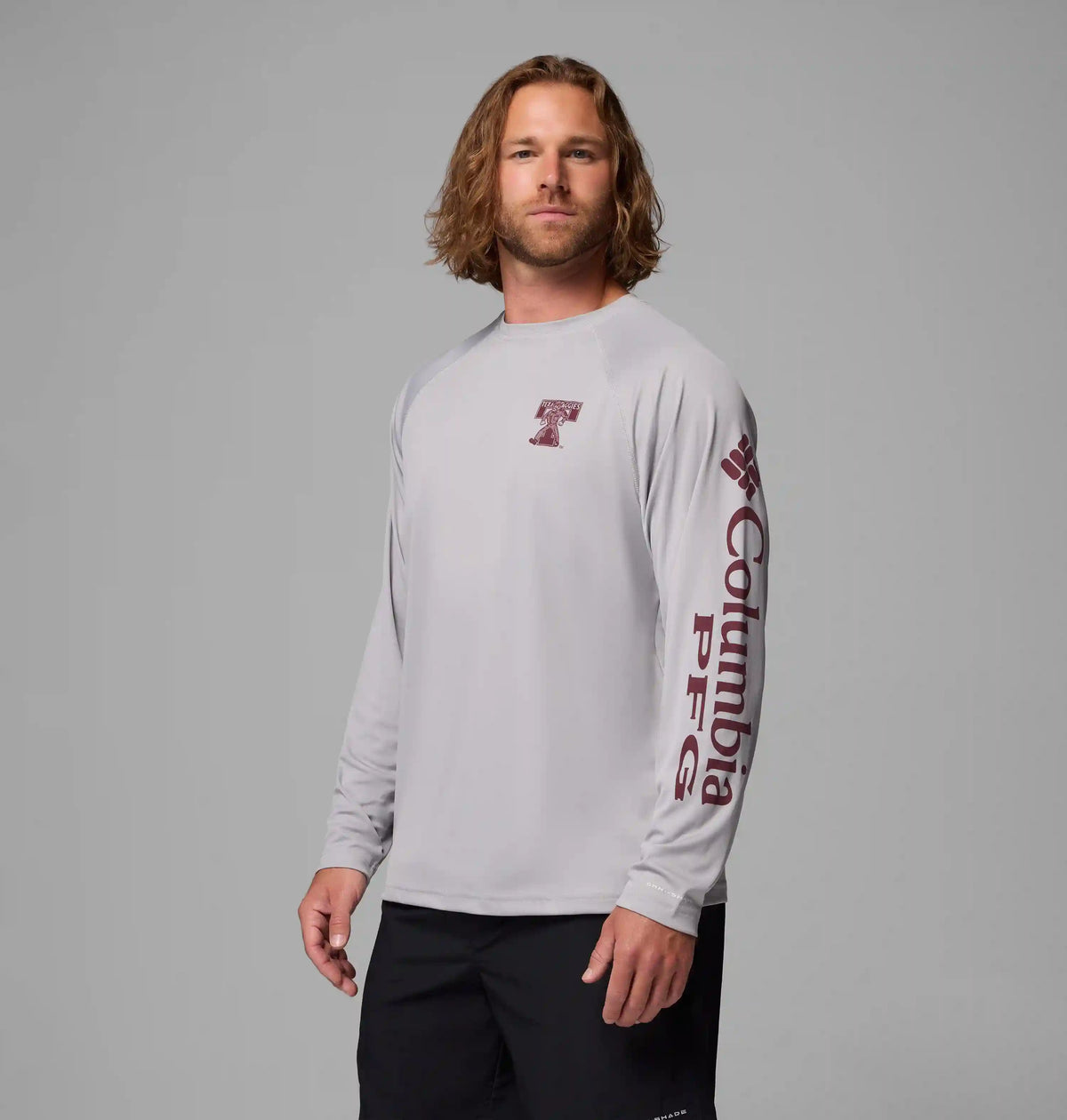 Men's Collegiate PFG Terminal Tackle Long Sleeve Shirt - Tall - Texas A&M
