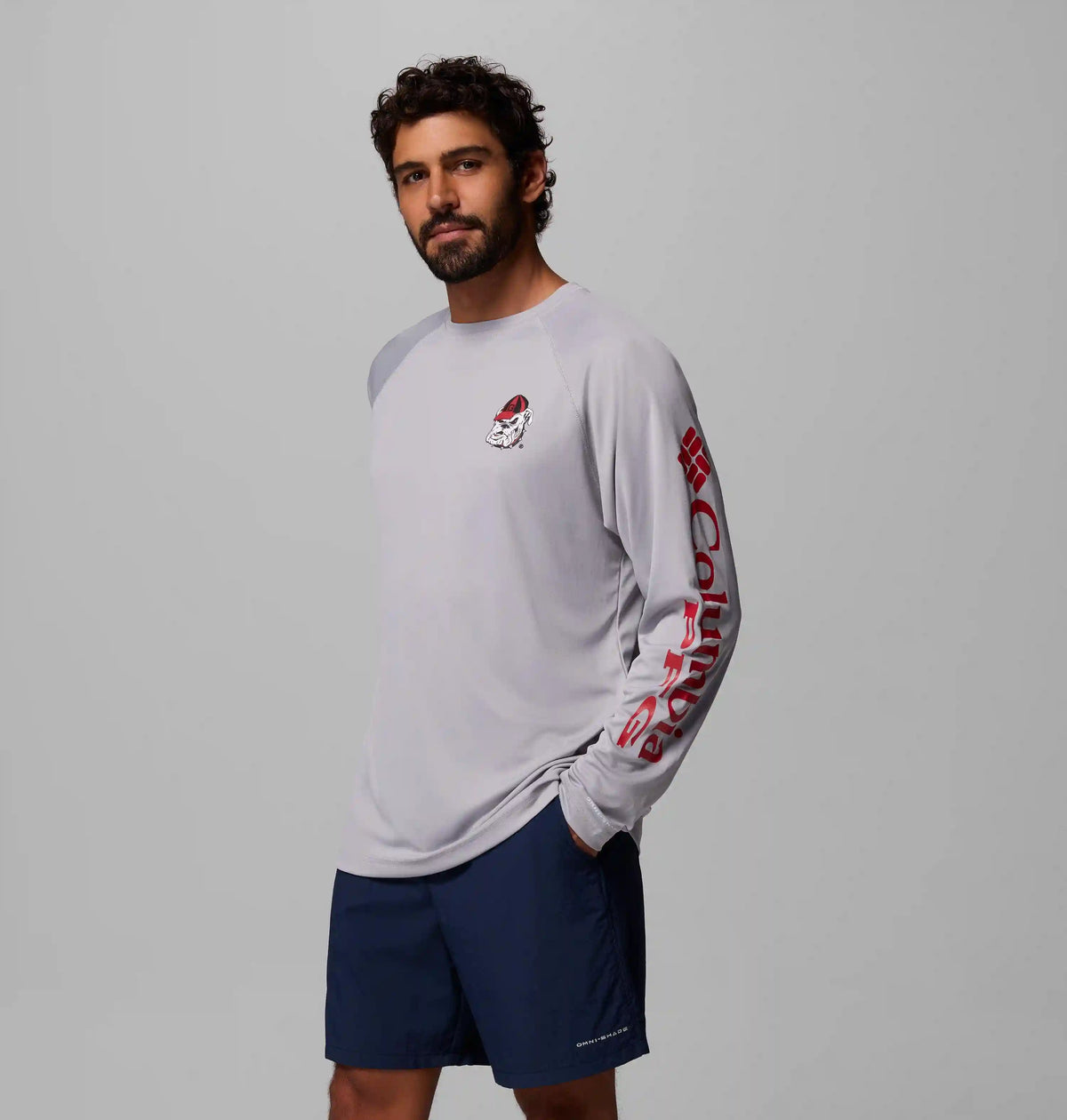 Men's Collegiate PFG Terminal Tackle Long Sleeve Shirt - Tall - Georgia