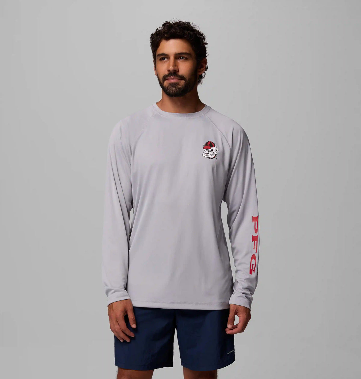 Men's Collegiate PFG Terminal Tackle Long Sleeve Shirt - Tall - Georgia