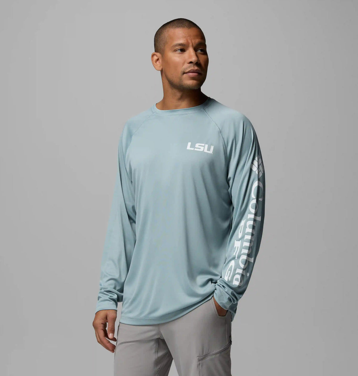Men's Collegiate PFG Terminal Tackle Long Sleeve Shirt - Tall - LSU