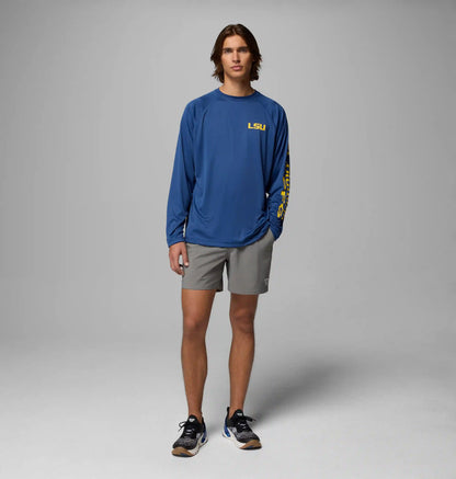 Men's Collegiate PFG Terminal Tackle Long Sleeve Shirt - Tall - LSU