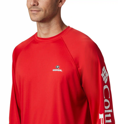 Men's Collegiate PFG Terminal Tackle Long Sleeve Shirt - Tall - Georgia