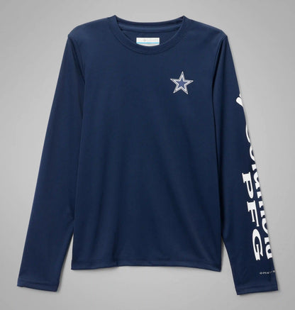 Kids' Collegiate PFG Terminal Tackle Long Sleeve Shirt - Dallas Cowboys