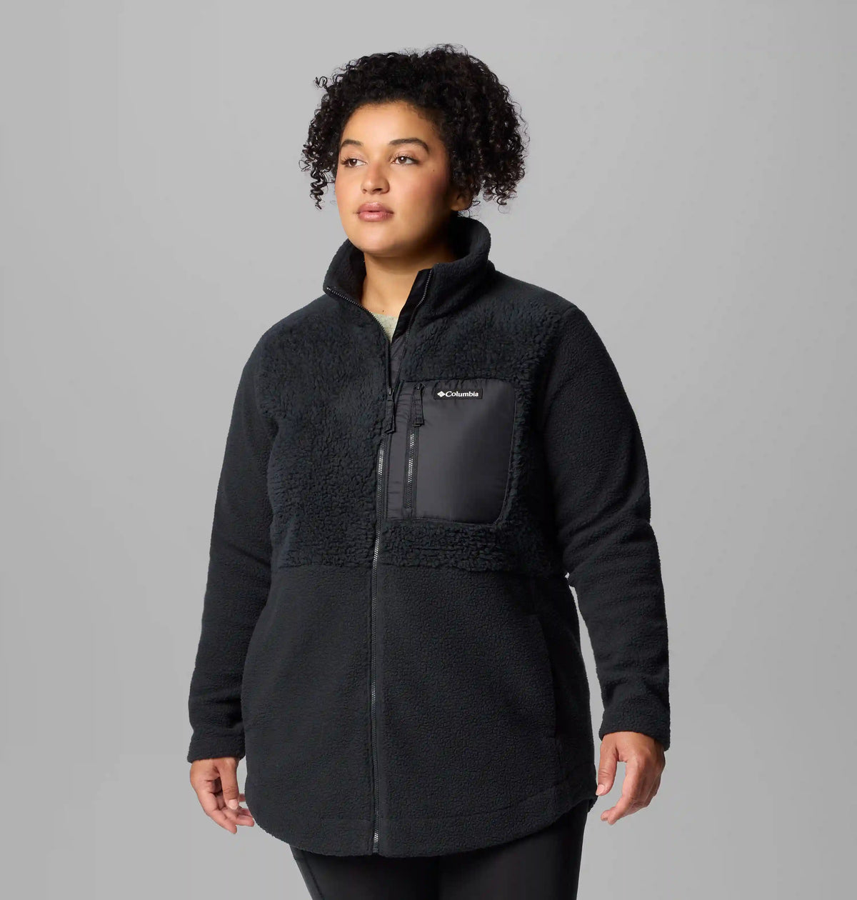 Women's Columbia Lodge Sherpa Full Zip Fleece Jacket - Plus Size