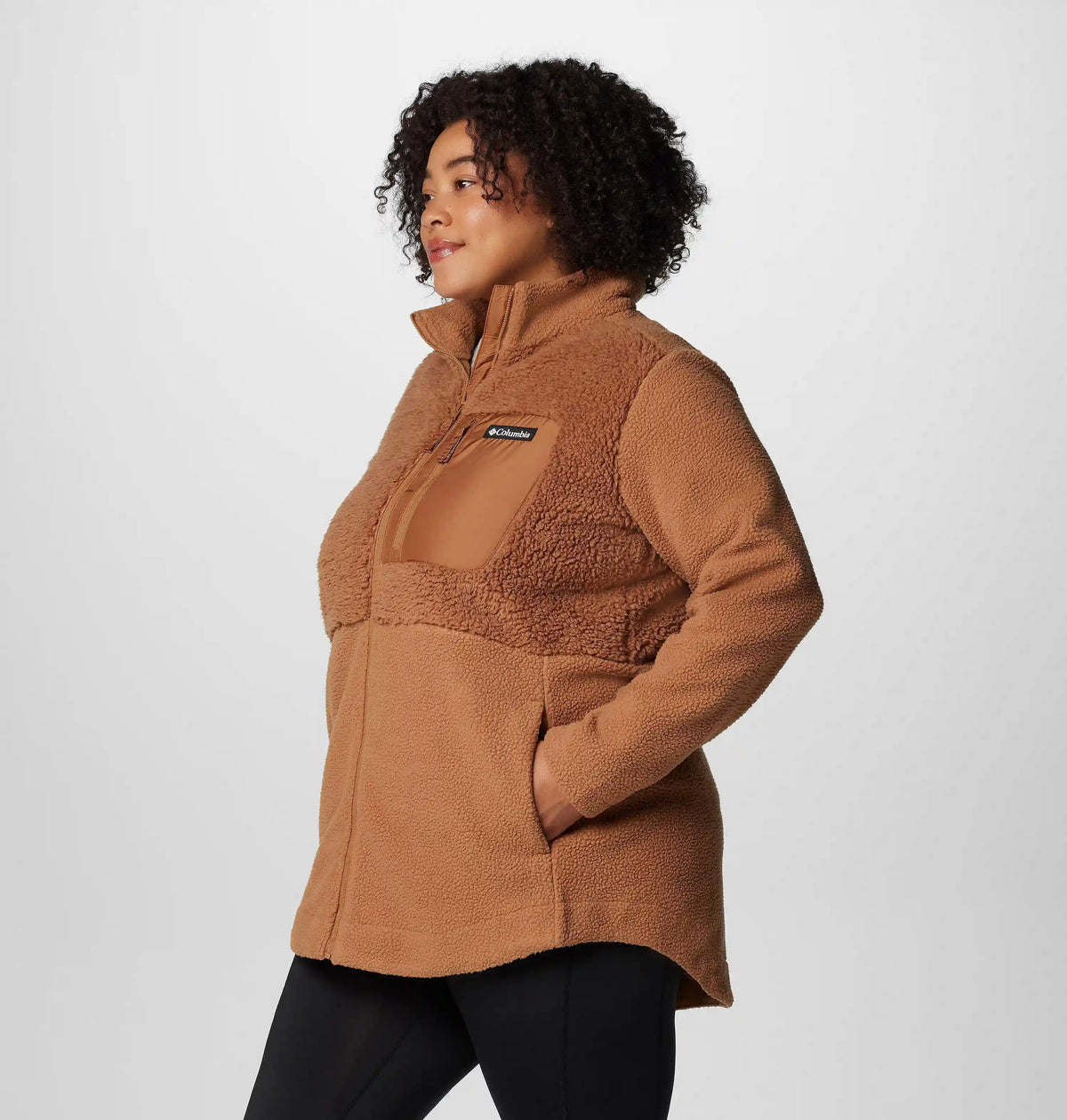Women's Columbia Lodge Sherpa Full Zip Fleece Jacket - Plus Size