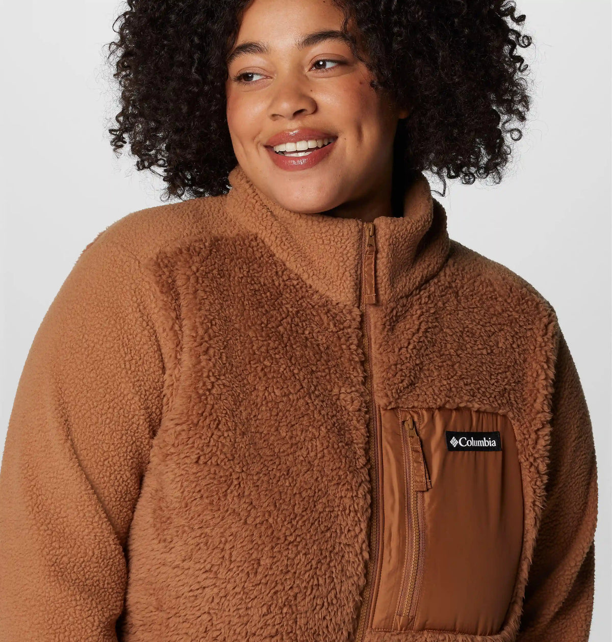 Women's Columbia Lodge Sherpa Full Zip Fleece Jacket - Plus Size
