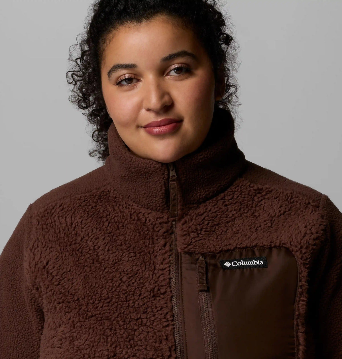 Women's Columbia Lodge Sherpa Full Zip Fleece Jacket - Plus Size
