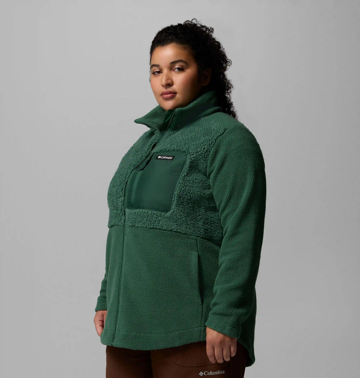 Women's Columbia Lodge Sherpa Full Zip Fleece Jacket - Plus Size