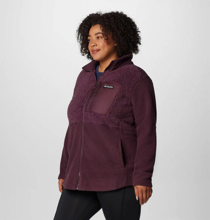 Women's Columbia Lodge Sherpa Full Zip Fleece Jacket - Plus Size