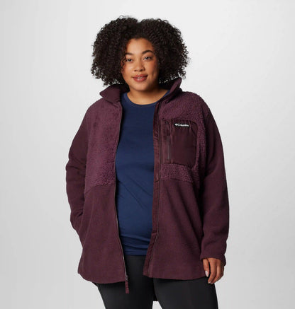 Women's Columbia Lodge Sherpa Full Zip Fleece Jacket - Plus Size