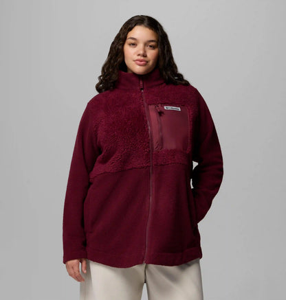 Women's Columbia Lodge Sherpa Full Zip Fleece Jacket - Plus Size