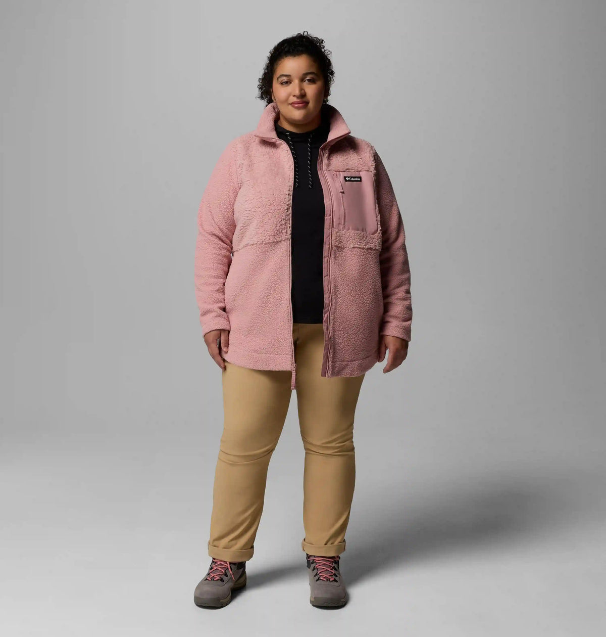 Women's Columbia Lodge Sherpa Full Zip Fleece Jacket - Plus Size