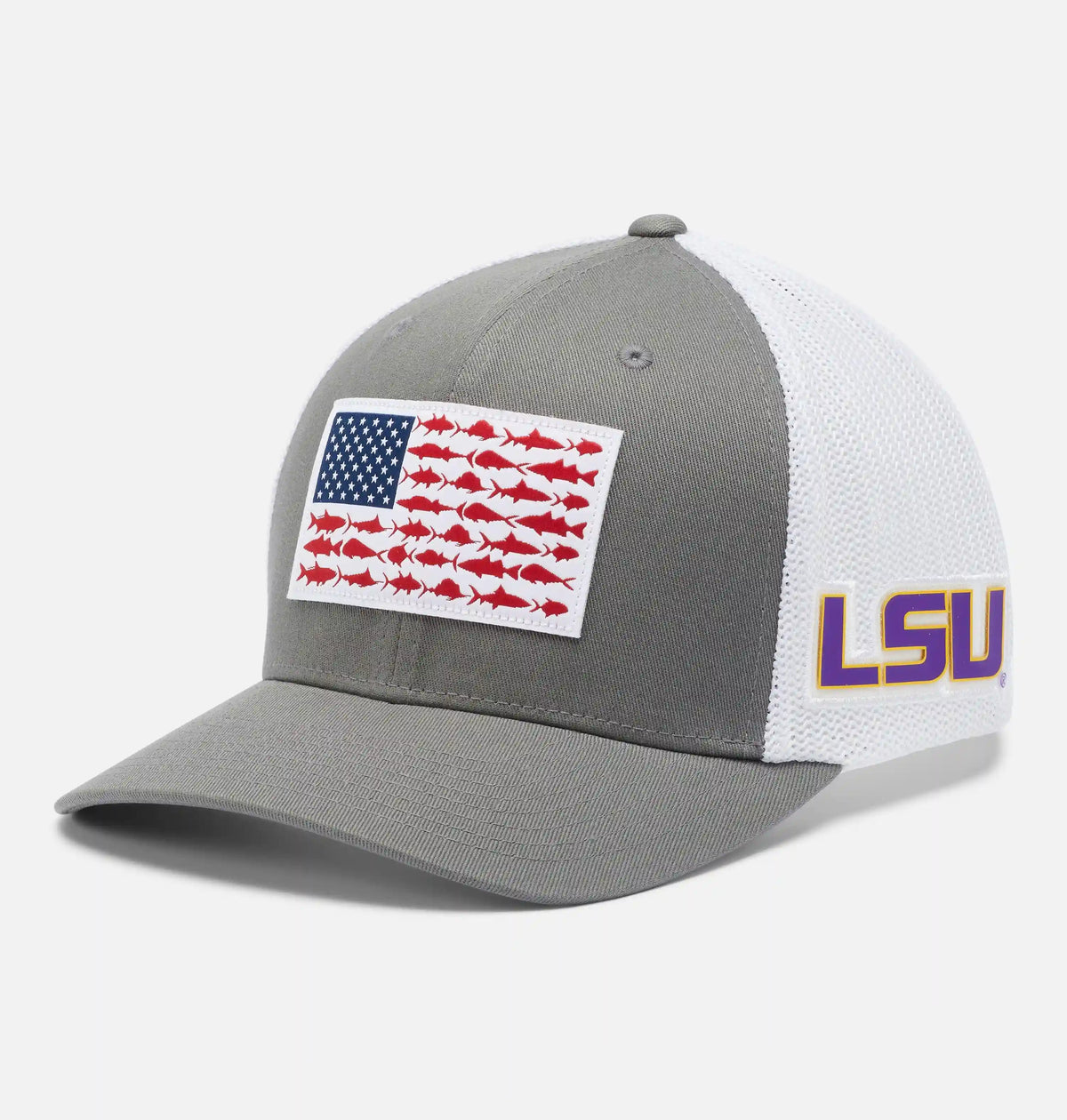 PFG Mesh Fish Flag Ball Cap - LSU