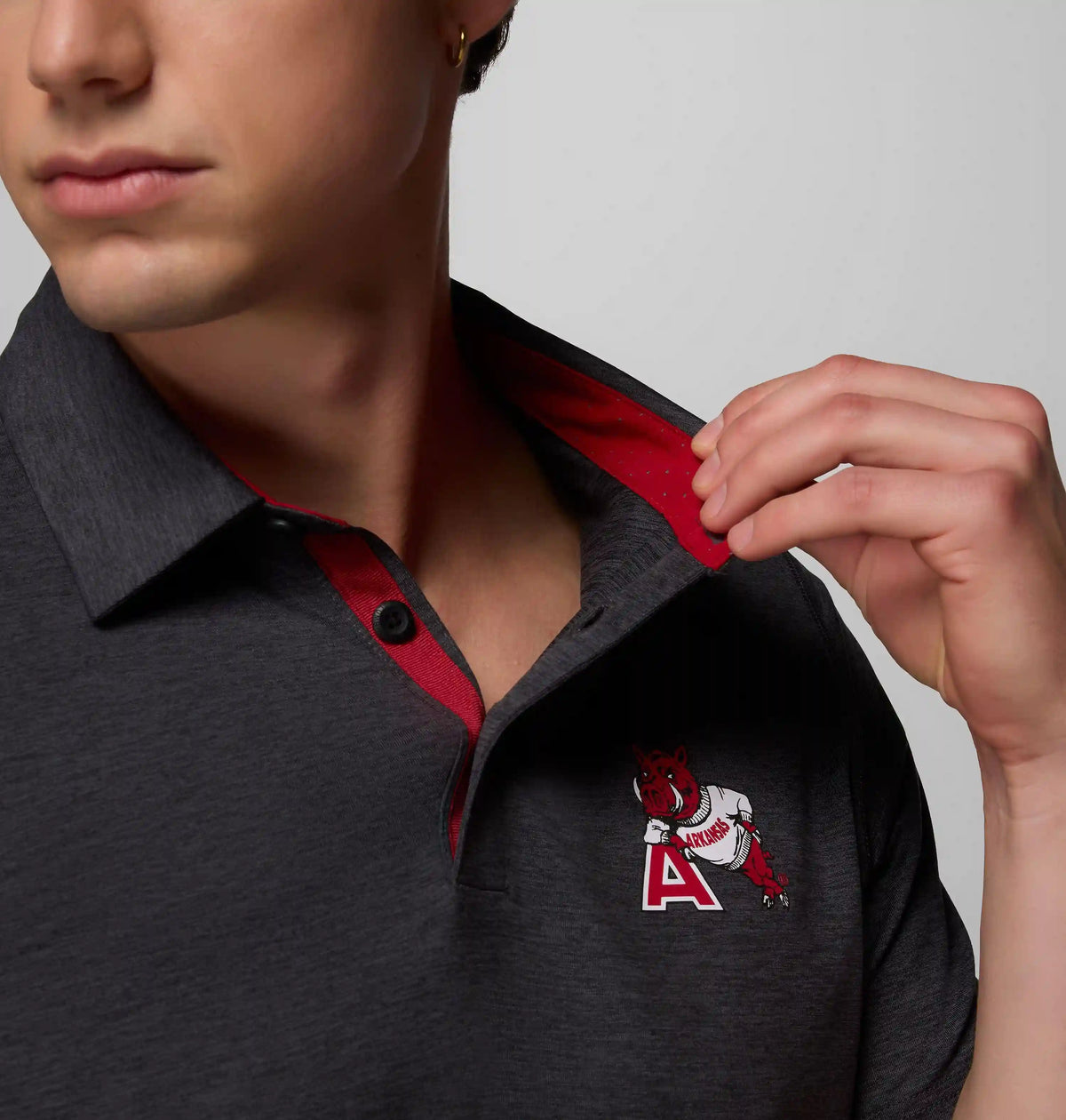 Men's Collegiate Tech Trail Polo - Arkansas