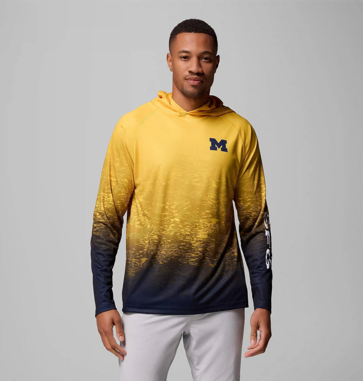 Men's Collegiate PFG Super Terminal Tackle Hoodie - Michigan