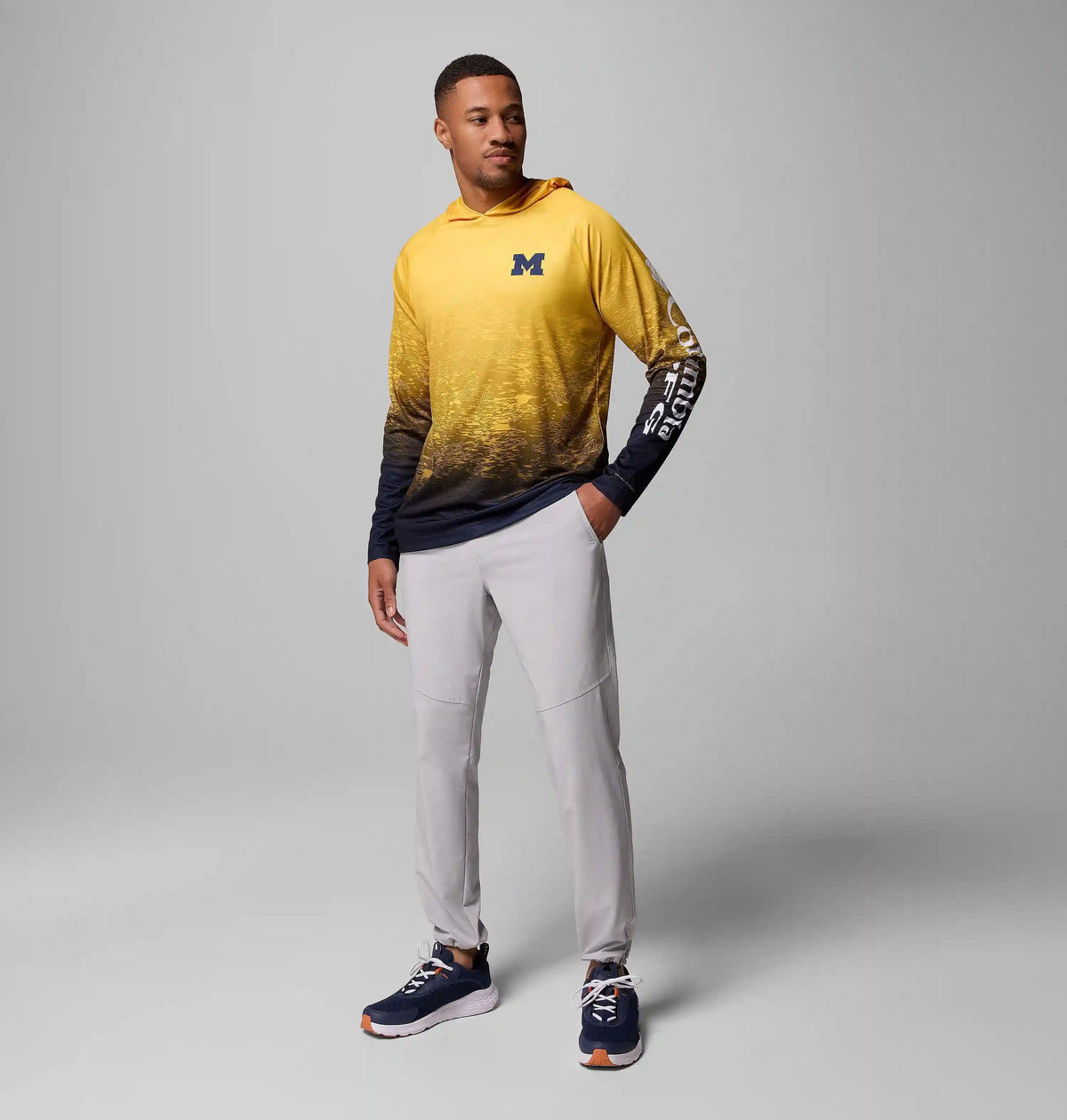 Men's Collegiate PFG Super Terminal Tackle Hoodie - Michigan