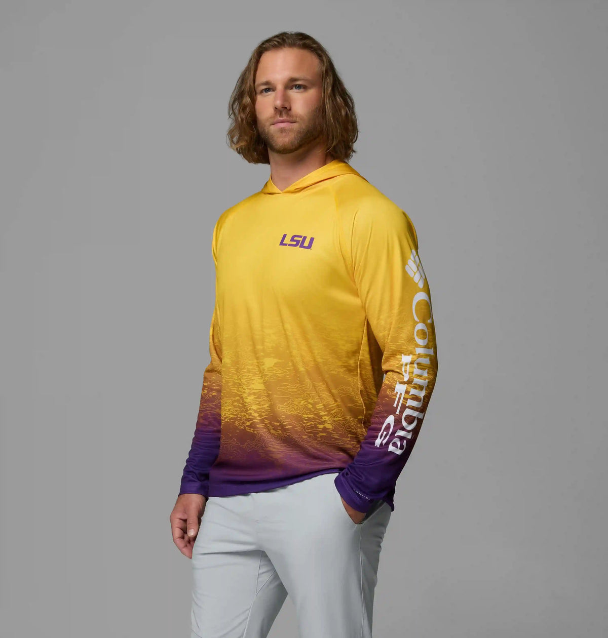 Men's Collegiate PFG Super Terminal Tackle Hoodie - Louisiana