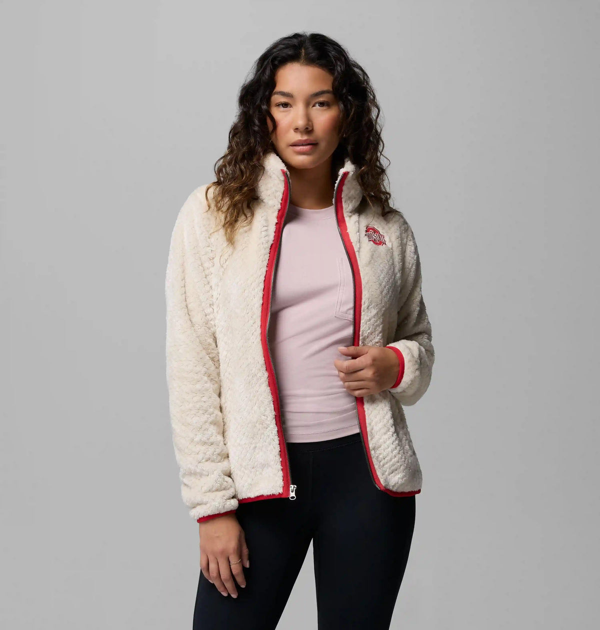 Women's Collegiate Fire Side II Sherpa Full Zip Fleece - Ohio State