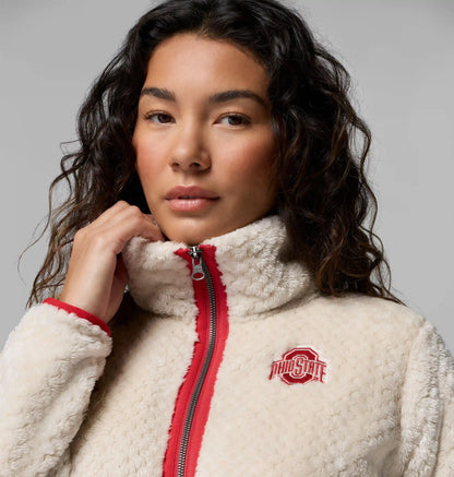 Women's Collegiate Fire Side II Sherpa Full Zip Fleece - Ohio State