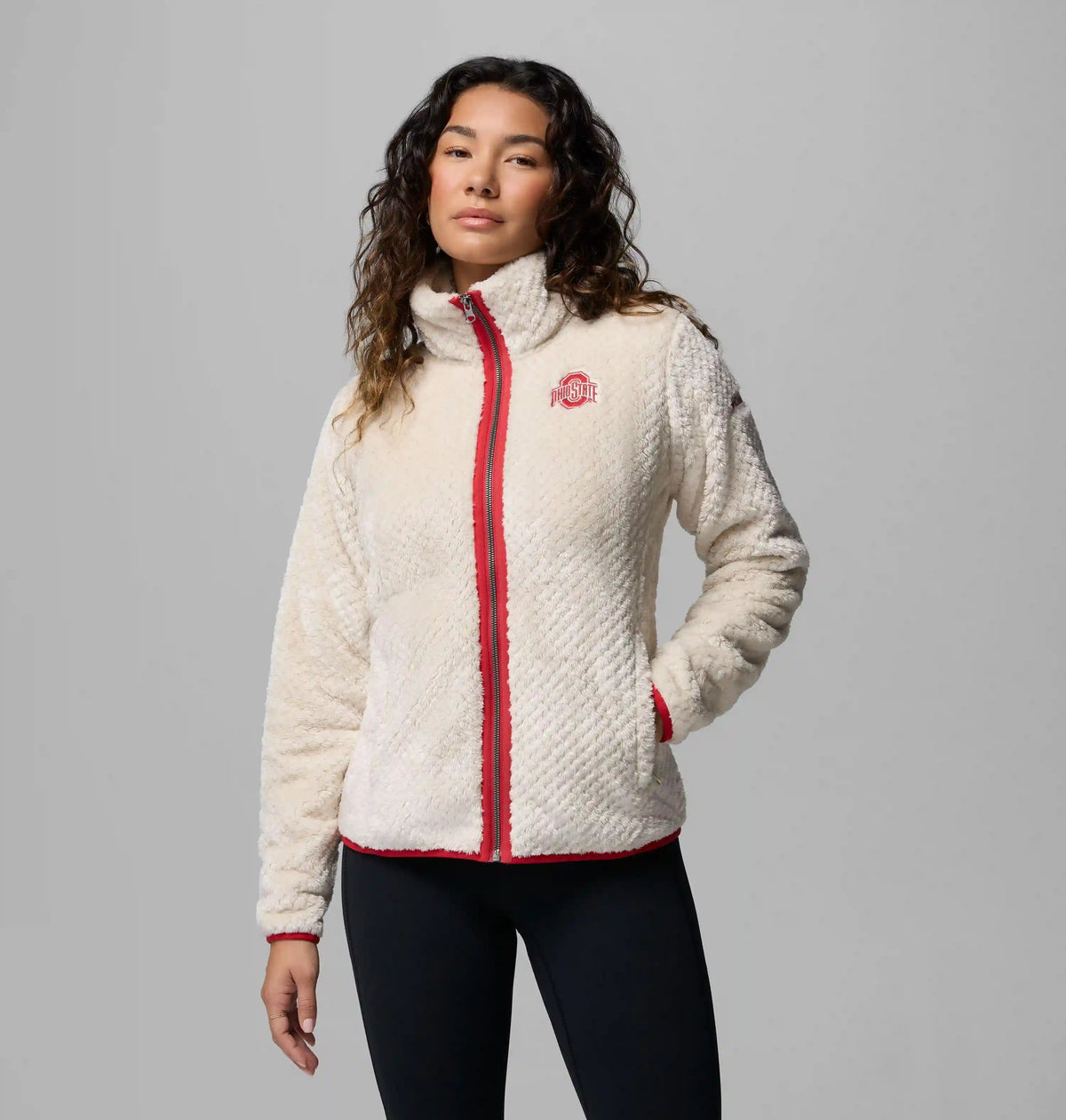 Women's Collegiate Fire Side II Sherpa Full Zip Fleece - Ohio State