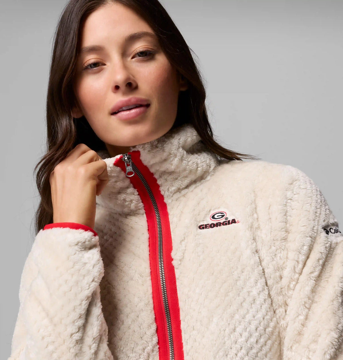 Women's Collegiate Fire Side II Sherpa Full Zip Fleece - Georgia