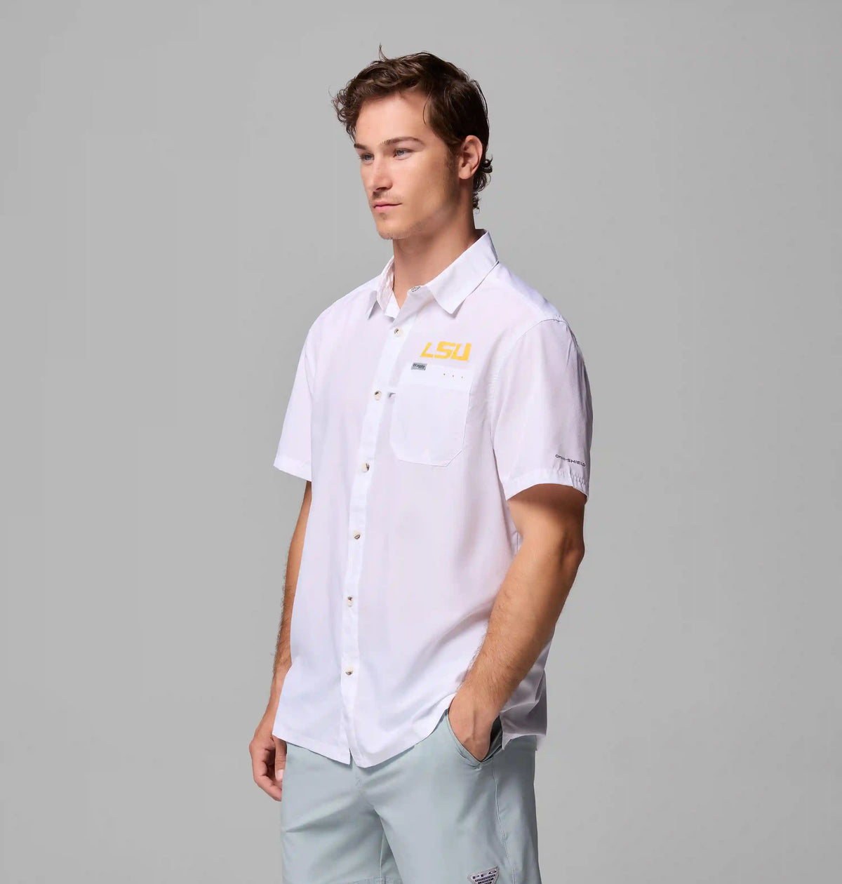Men's Collegiate PFG Slack Tide Camp Shirt - LSU