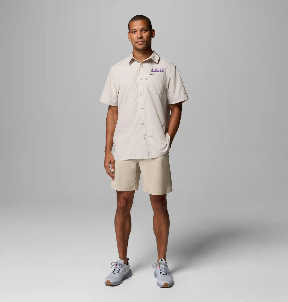 Men's Collegiate PFG Slack Tide Camp Shirt - LSU