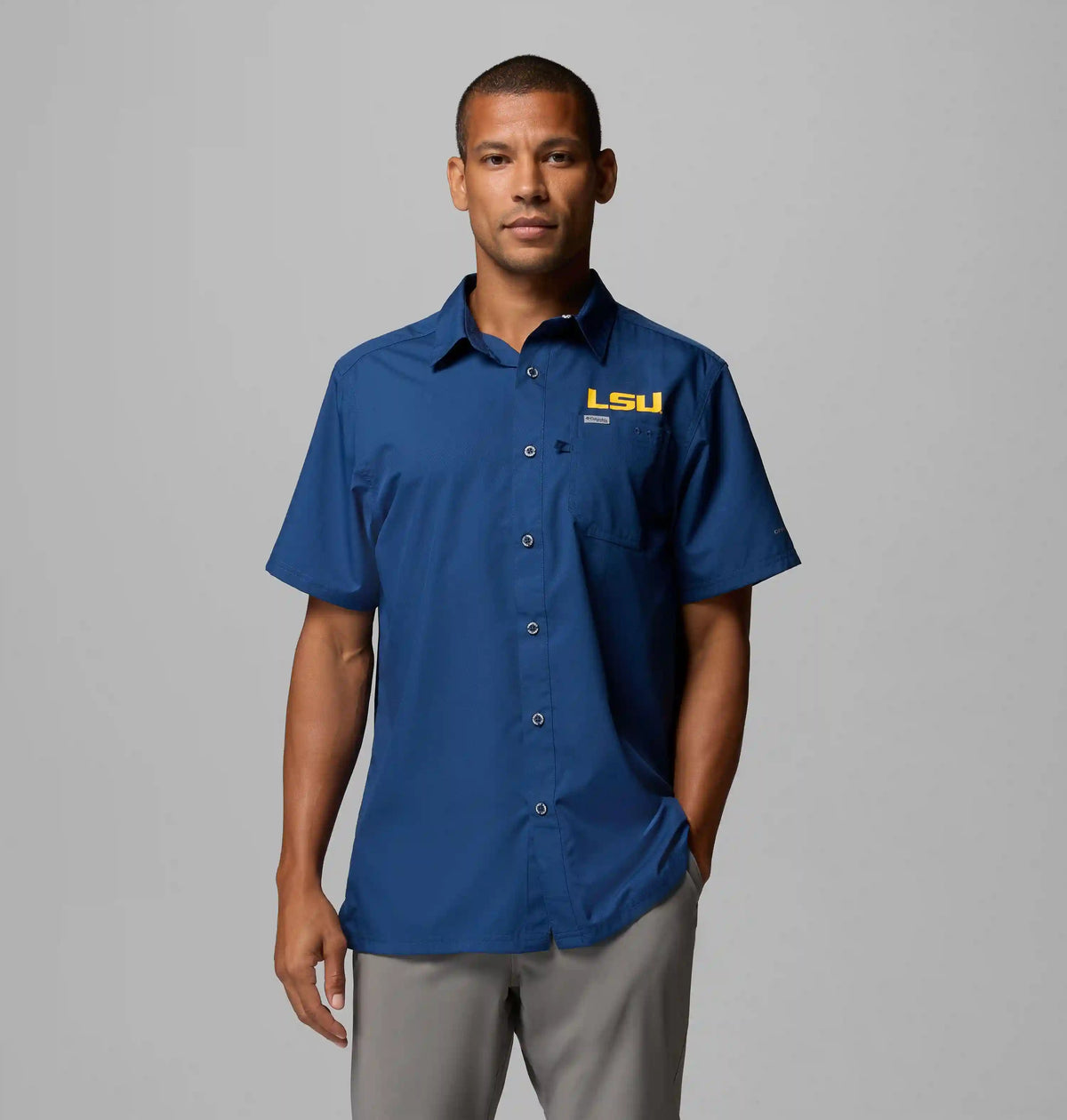 Men's Collegiate PFG Slack Tide Camp Shirt - LSU