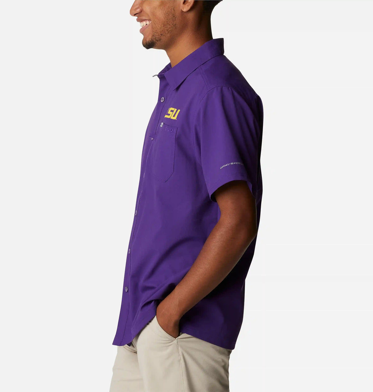 Men's Collegiate PFG Slack Tide Camp Shirt - LSU