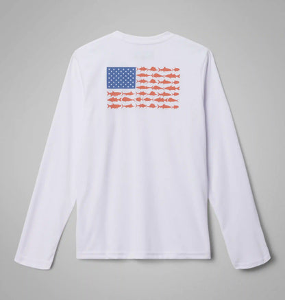 Boys' PFG Terminal Tackle Fish Flag Long Sleeve Shirt