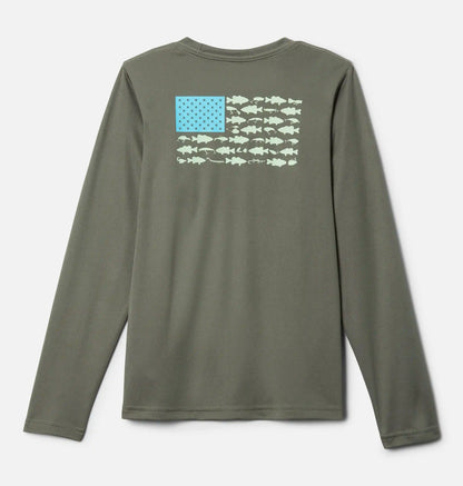 Boys' PFG Terminal Tackle Fish Flag Long Sleeve Shirt