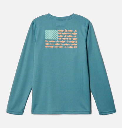 Boys' PFG Terminal Tackle Fish Flag Long Sleeve Shirt