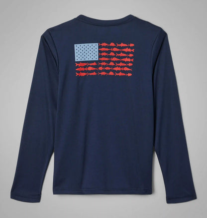 Boys' PFG Terminal Tackle Fish Flag Long Sleeve Shirt