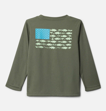 Boys' Toddler PFG Terminal Tackle Fish Flag Long Sleeve Shirt