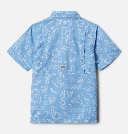 Boys' PFG Super Slack Tide Short Sleeve Camp Shirt