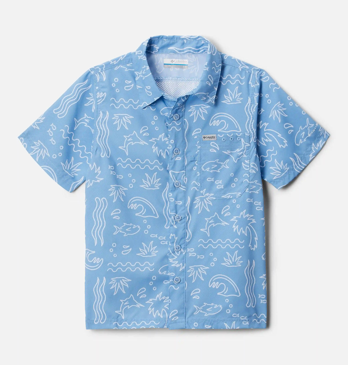 Boys' PFG Super Slack Tide Short Sleeve Camp Shirt