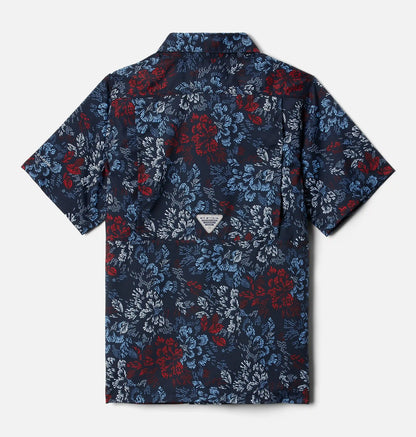 Boys' PFG Super Slack Tide Short Sleeve Camp Shirt