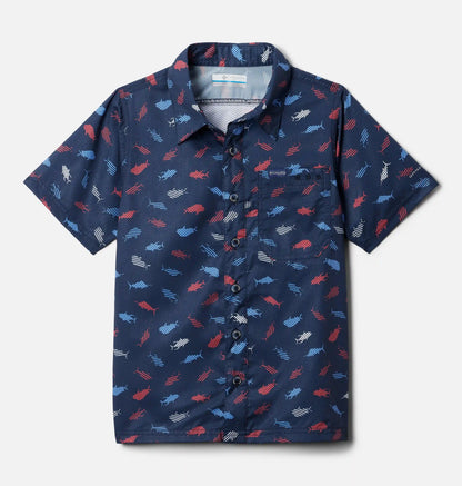 Boys' PFG Super Slack Tide Short Sleeve Camp Shirt