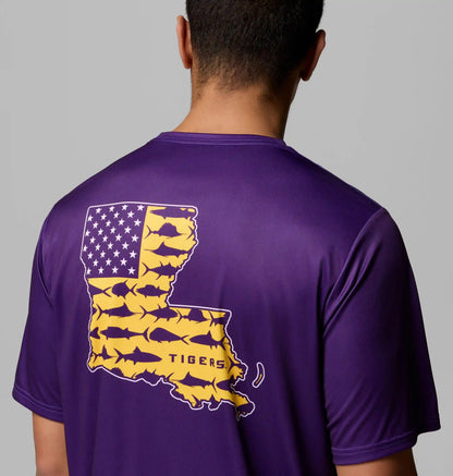 Men's Collegiate PFG Terminal Tackle Short Sleeve Shirt - LSU