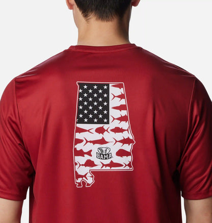 Men's Collegiate PFG Terminal Tackle Short Sleeve Shirt - Alabama