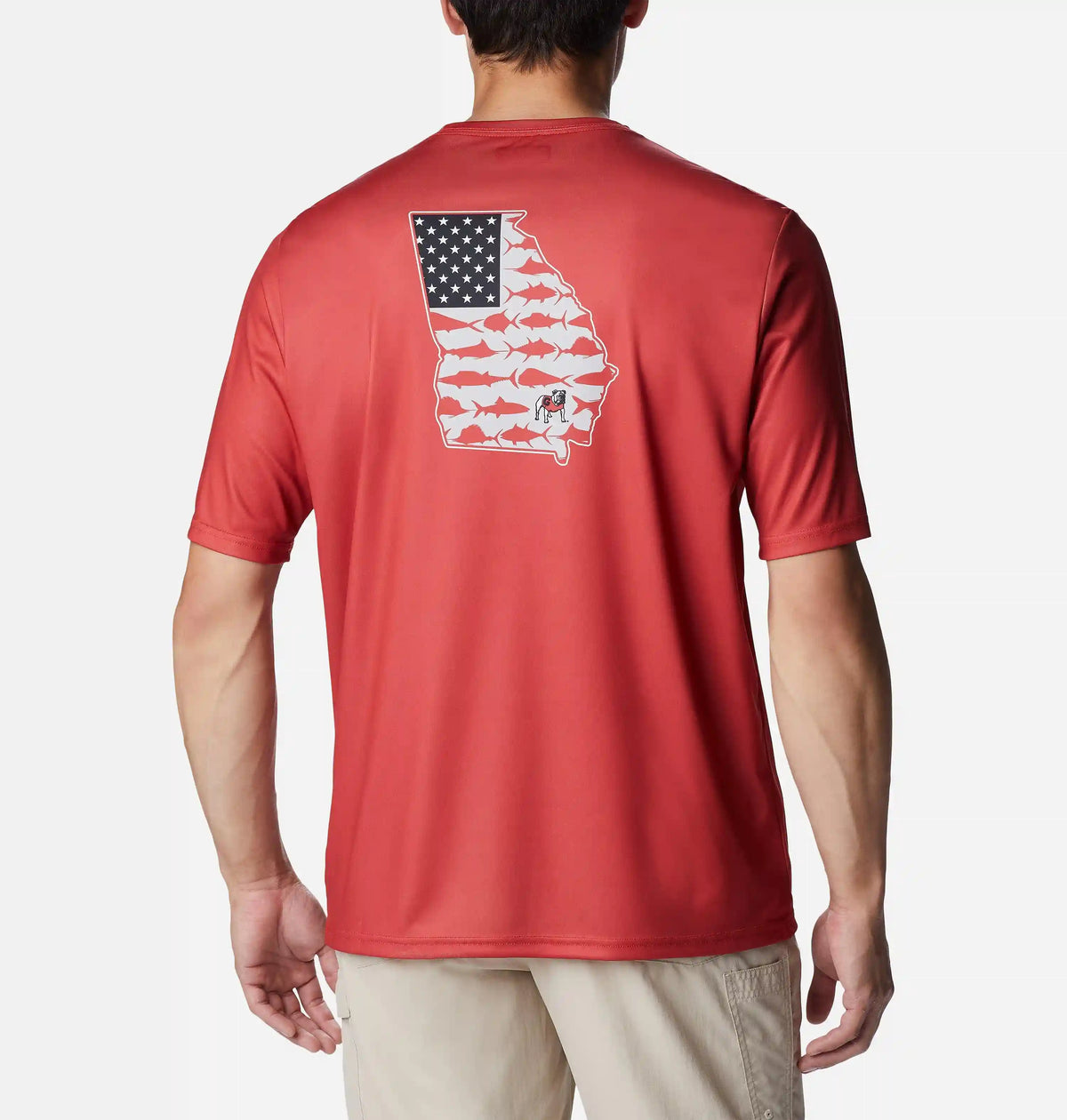Men's Collegiate PFG Terminal Tackle Short Sleeve Shirt - Georgia