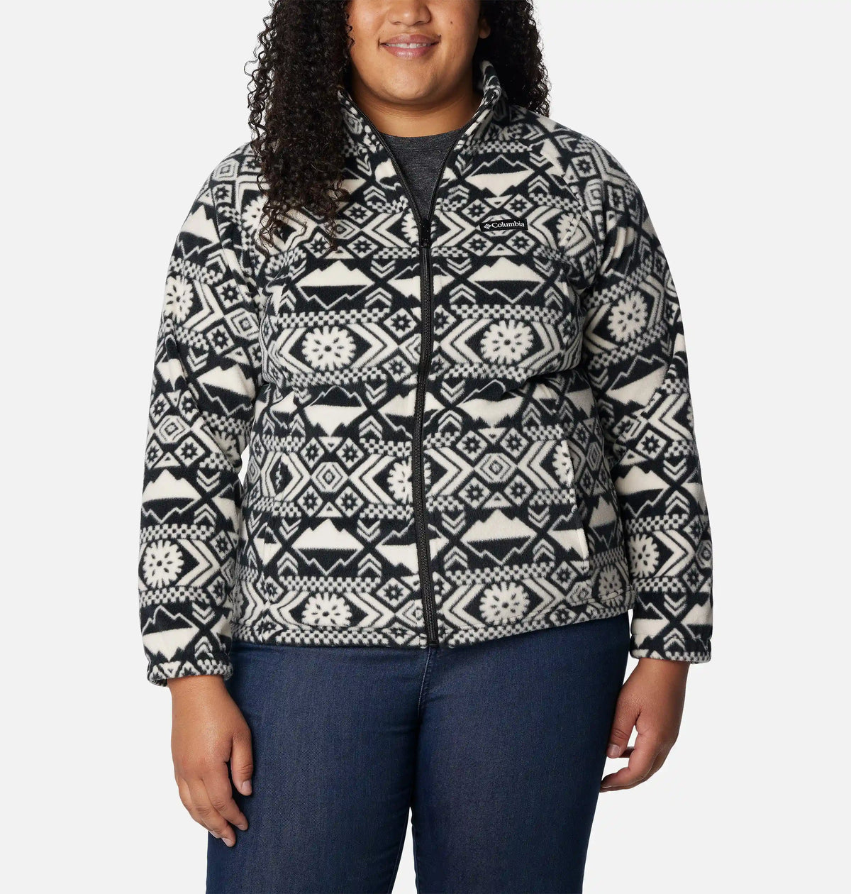 Women's Benton Springs Printed Full Zip Fleece Jacket - Plus Size