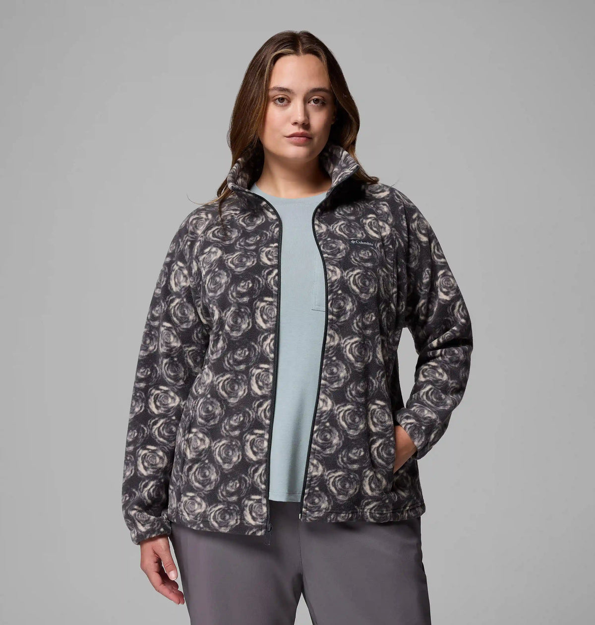 Women's Benton Springs Printed Full Zip Fleece Jacket - Plus Size