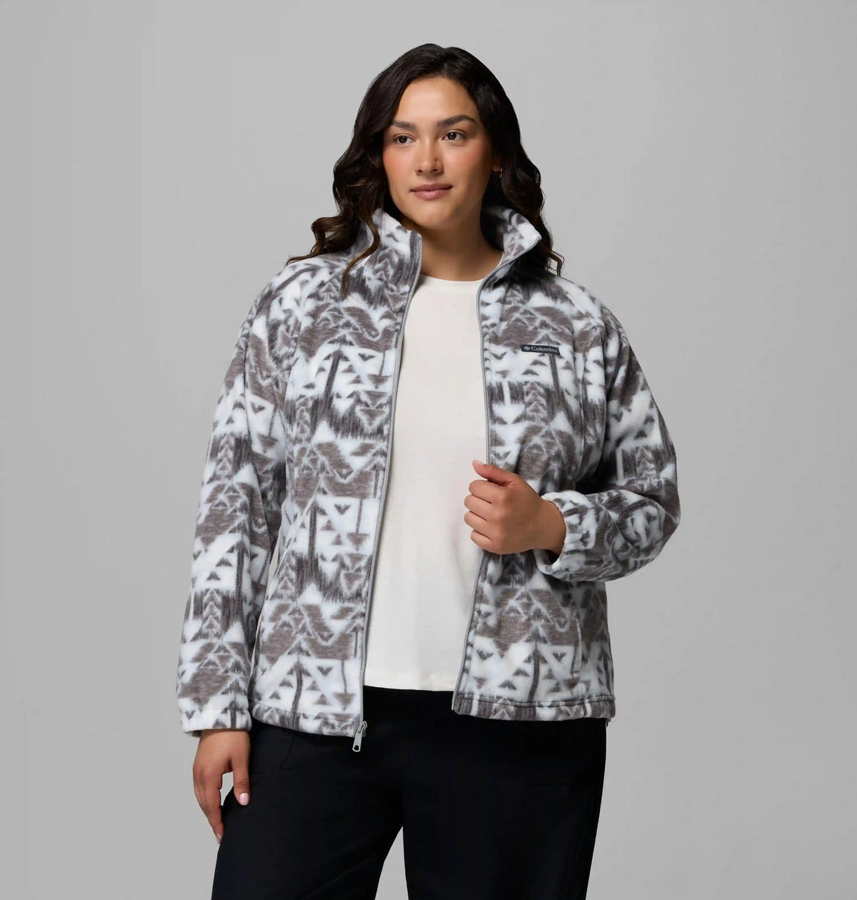 Women's Benton Springs Printed Full Zip Fleece Jacket - Plus Size