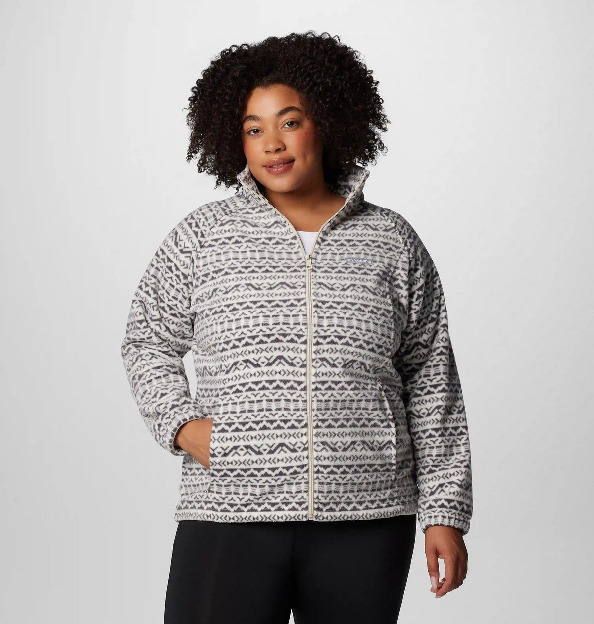 Women's Benton Springs Printed Full Zip Fleece Jacket - Plus Size