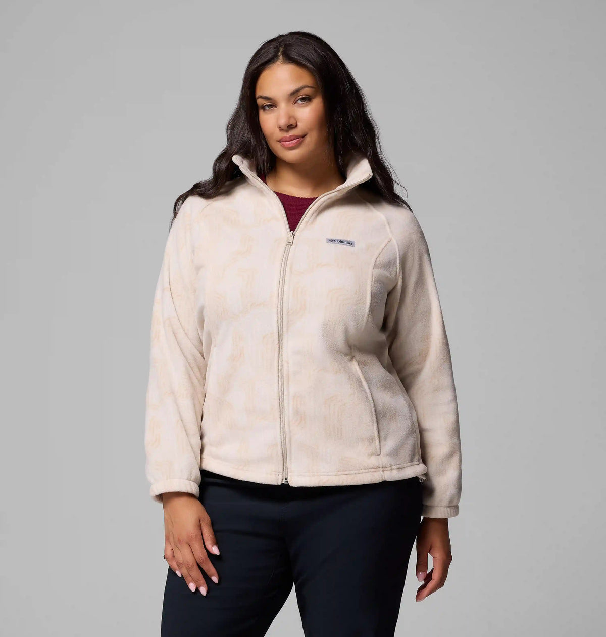 Women's Benton Springs Printed Full Zip Fleece Jacket - Plus Size